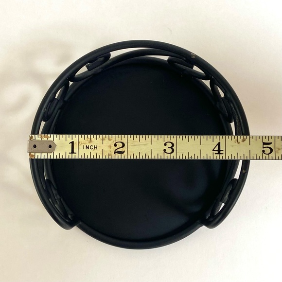 Black Iron Scroll Coaster Holder with Marble Coasters - Picture 8 of 14